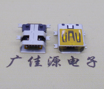 常德迷你USB插座,MiNiUSB母座,10P/全贴片带固定柱母头