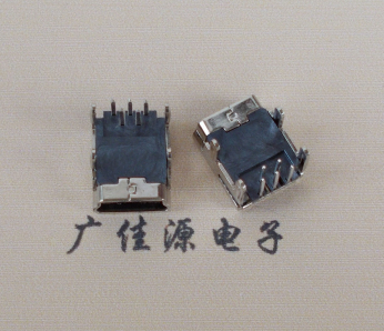 常德Mini usb 5p接口,迷你B型母座,四脚DIP插板,连接器