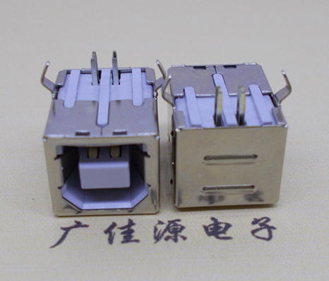 常德USB BF90度母座 打印机接口 卧式插板DIP白胶