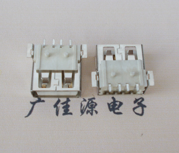 常德USB AF方形脚 贴片母座 1.0/1.2柱子直边接口