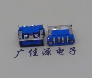 常德AF短体10.0接口 蓝色胶芯 直边4pin端子SMT