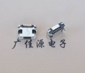常德迈克小型 USB连接器 平口5p插座 有柱带焊盘