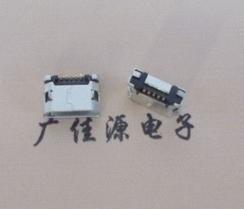 常德MICRO USB接口 90度卧式母座 插板有柱直边