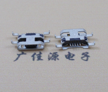 常德MICRO USB 5PIN接口 沉板1.6MM 四脚插板无导位
