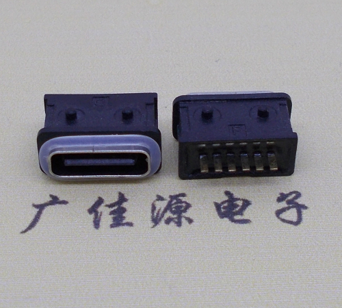 常德防水type-c6p母座立式直插带定位住连接器