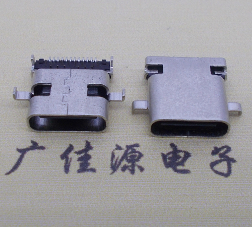 常德卧式type-c24p母座沉板1.1mm前插后贴连接器