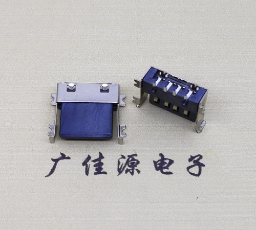 常德薄胶芯母座 USB2.0卧式贴板A母10.0短体尺寸